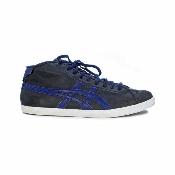 Onitsuka Tiger 'Coolidge' Men's Black Leather High Top Sneakers: Size 10 - Picture 1 of 8